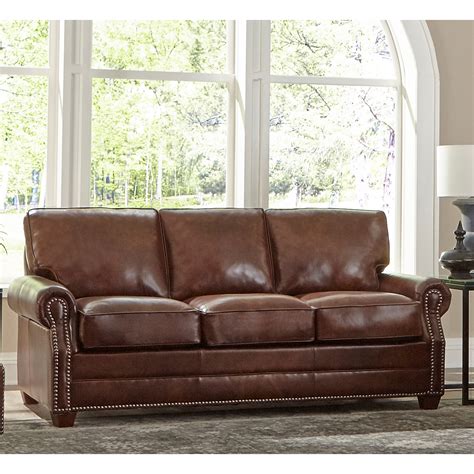 Real Leather Sleeper Sofa